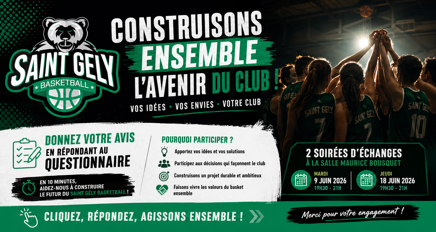Formulaire Saint Gély Basketball